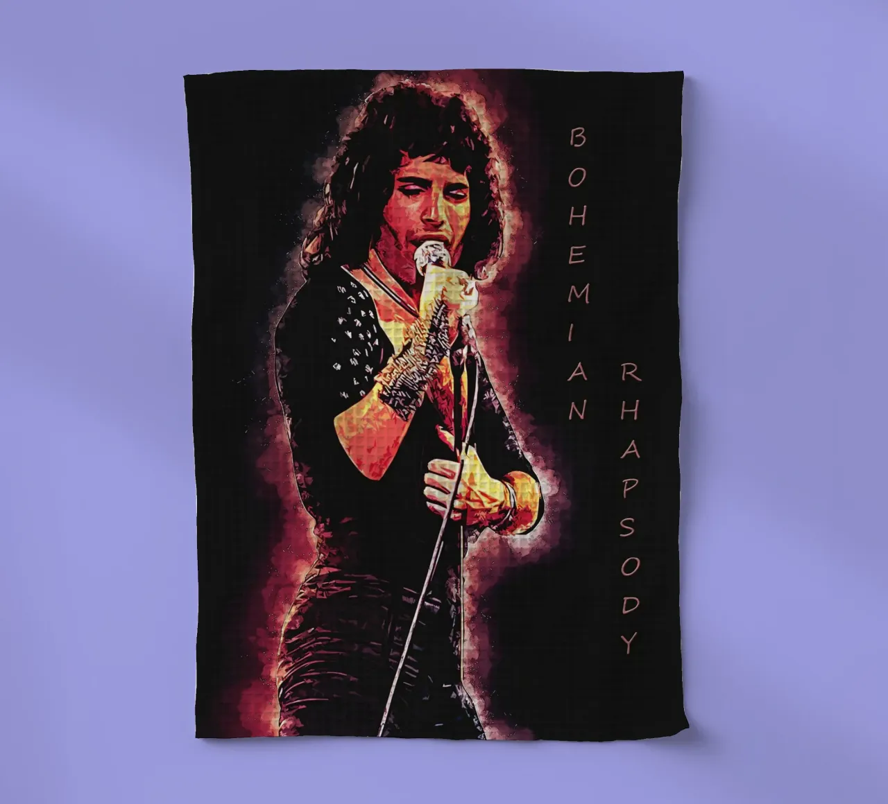 Legend of Freddie Mercury theedoek van neonartroom
