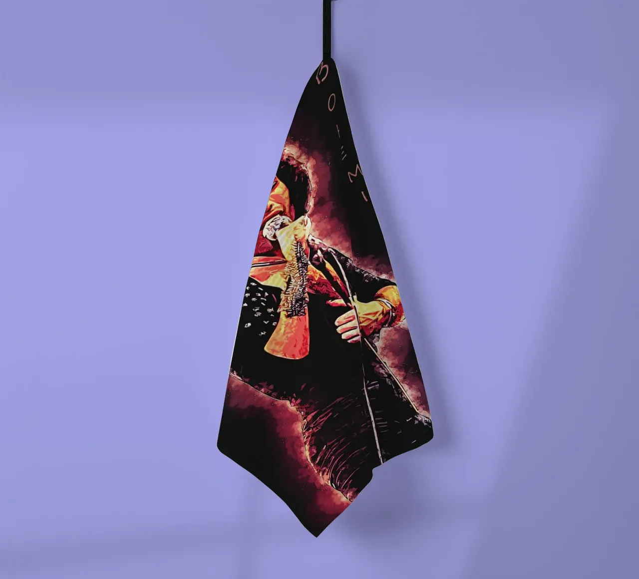 Legend of Freddie Mercury theedoek van neonartroom