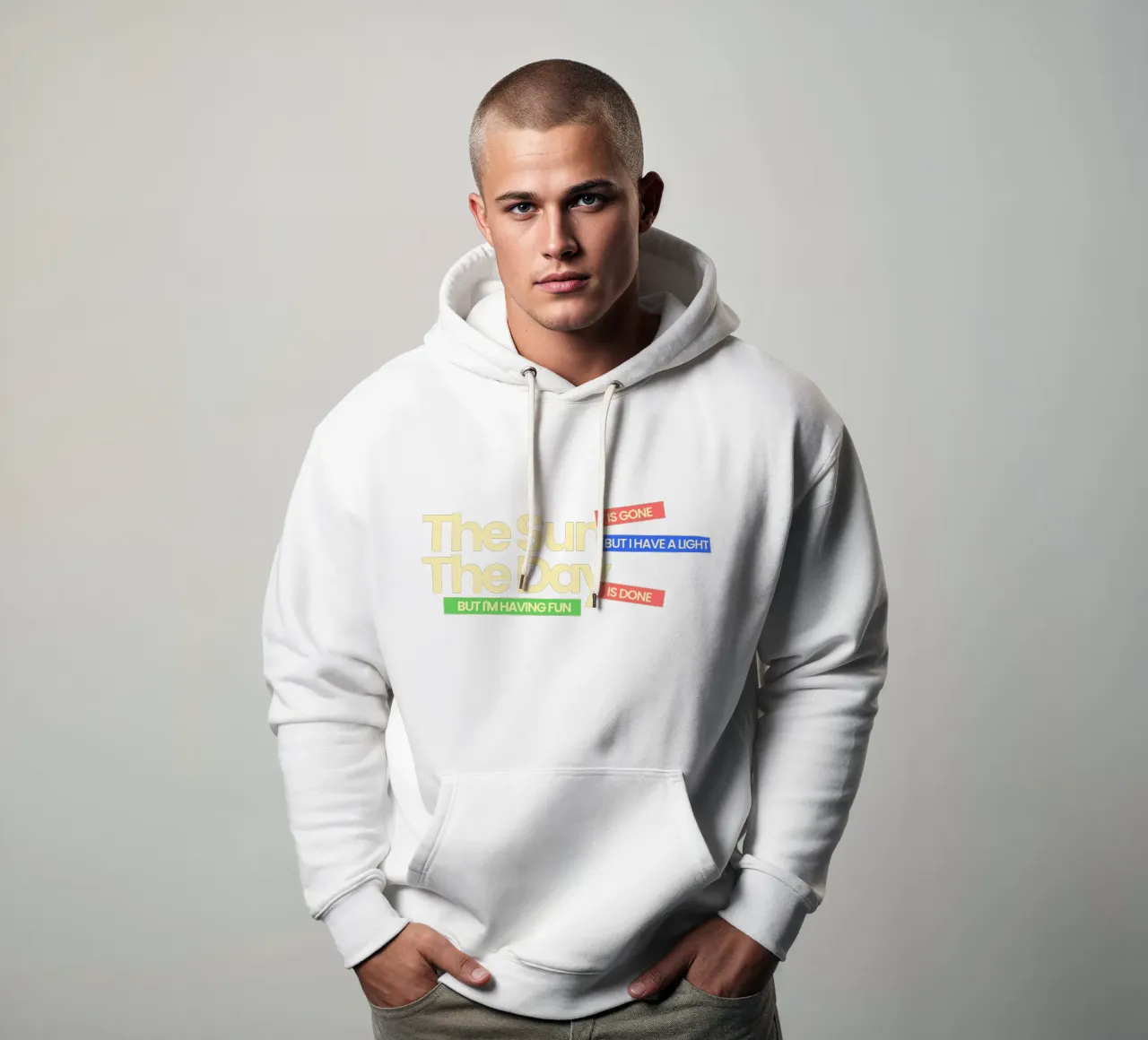 Il sole non c'è più, ma ho una luce felpa con cappuccio da Gunawan Rb