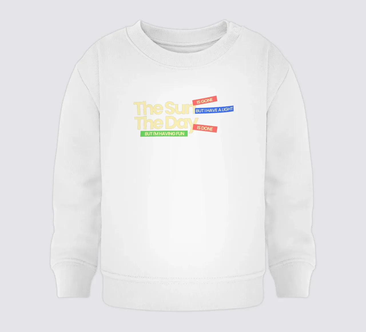 Il sole non c'è più, ma ho una luce felpa neonato da Gunawan Rb