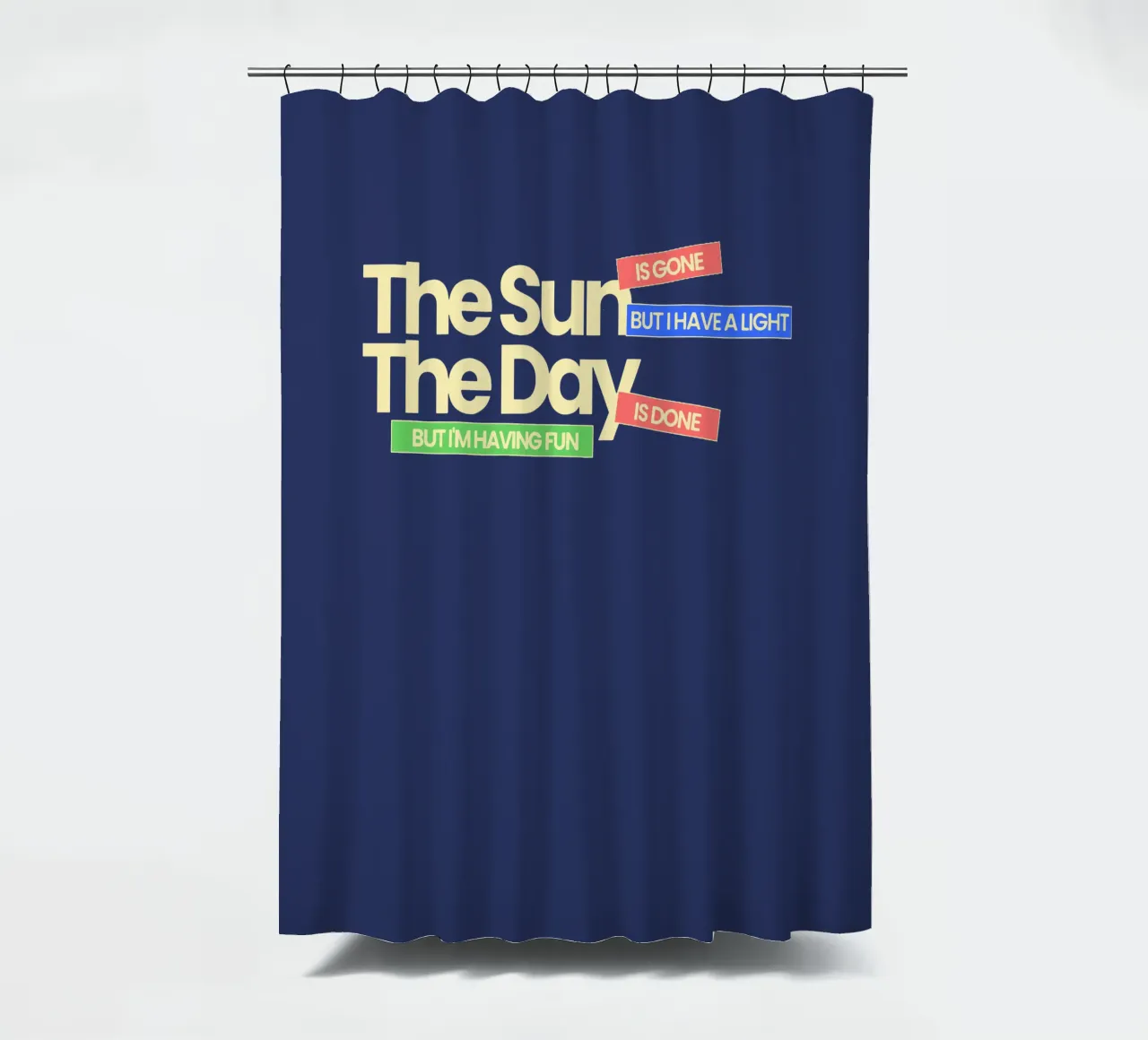 Il sole non c'è più, ma ho una luce tenda da doccia da Gunawan Rb