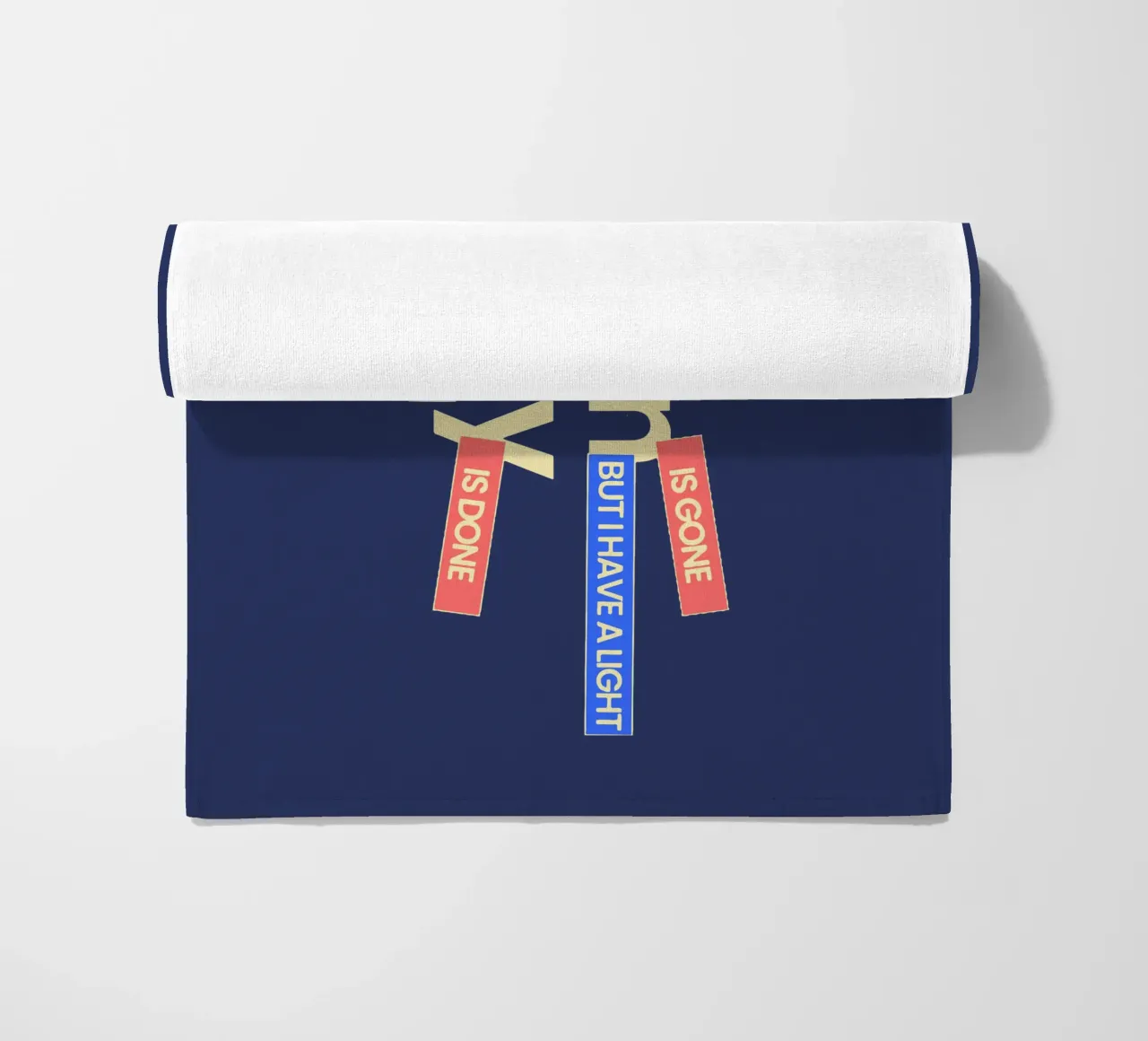 The sun is gone, but I have a light beach towel by Gunawan Rb