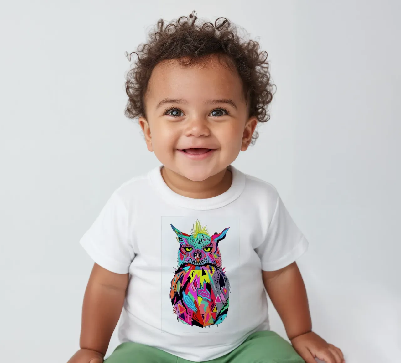 Abstract Owl maglietta neonato da Pixie Cold
