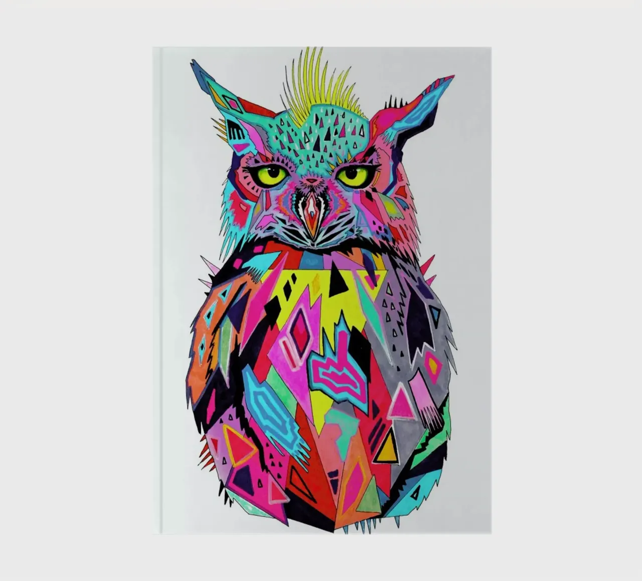 Abstract Owl notebook by Pixie Cold