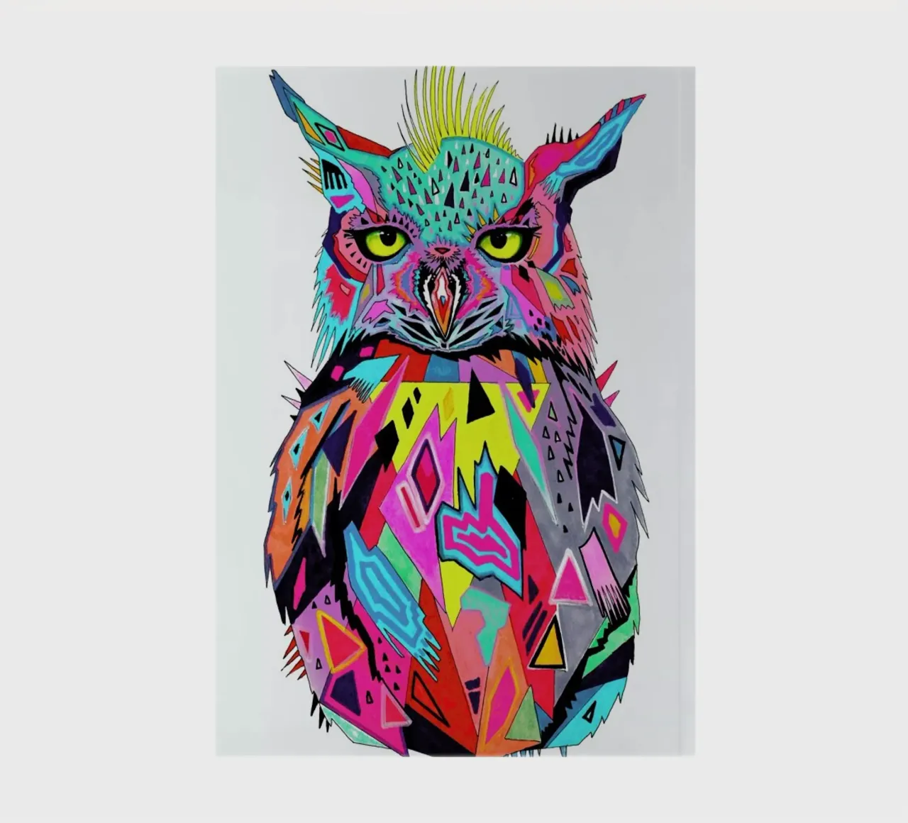 Abstract Owl notebook by Pixie Cold