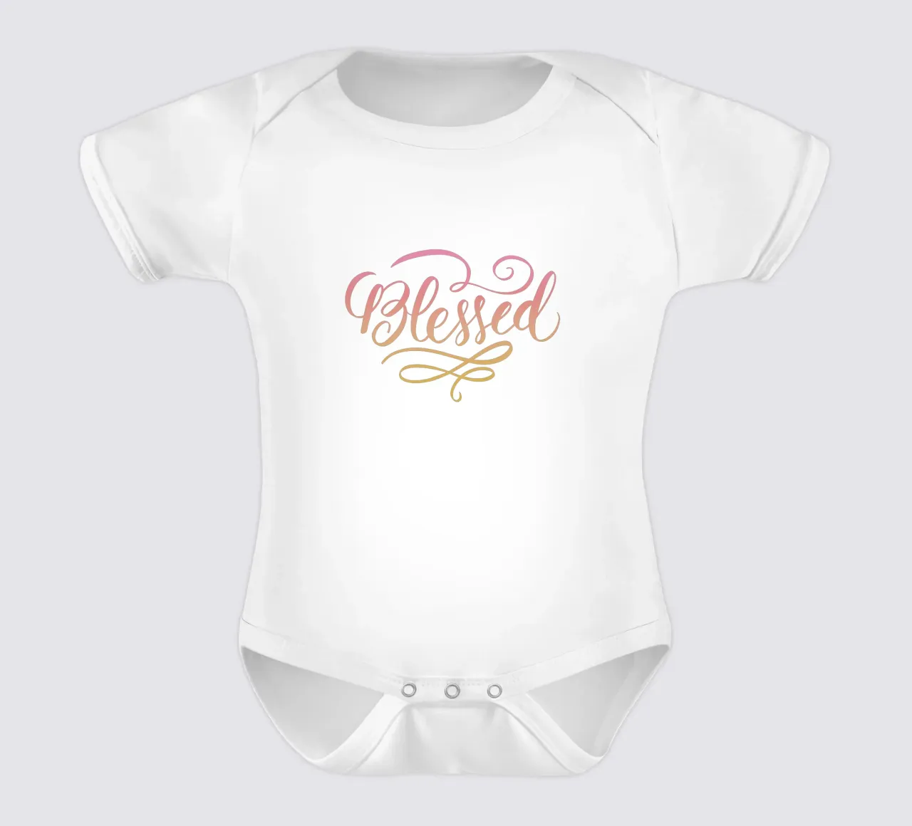 Blessed Lettering Word body neonato maniche corte da anisillustration