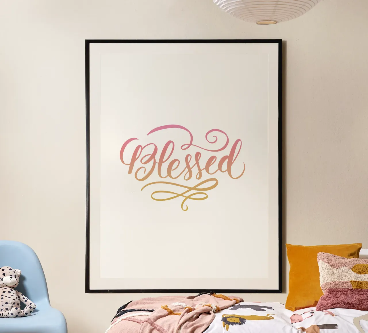 Blessed Lettering Word Hahnemühle von anisillustration