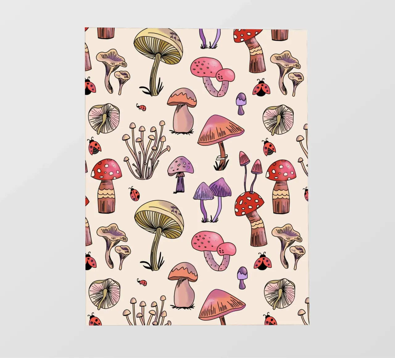 Cute Mushrooms Pattern pellicola backlit da anisillustration