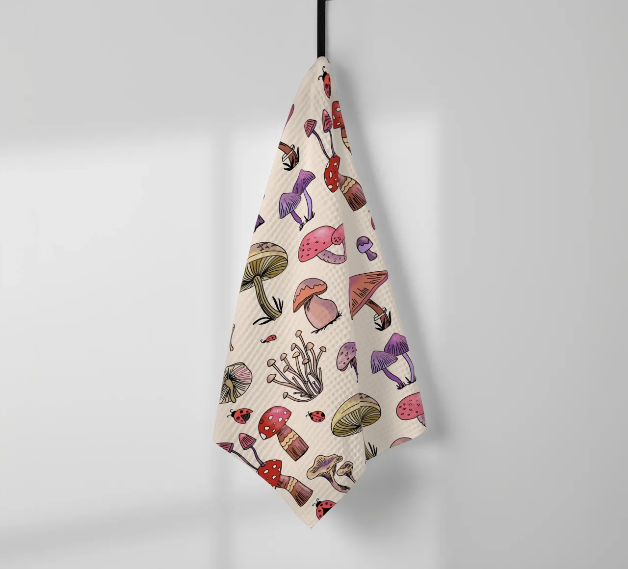 Cute Mushrooms Pattern canovaccio da cucina da anisillustration