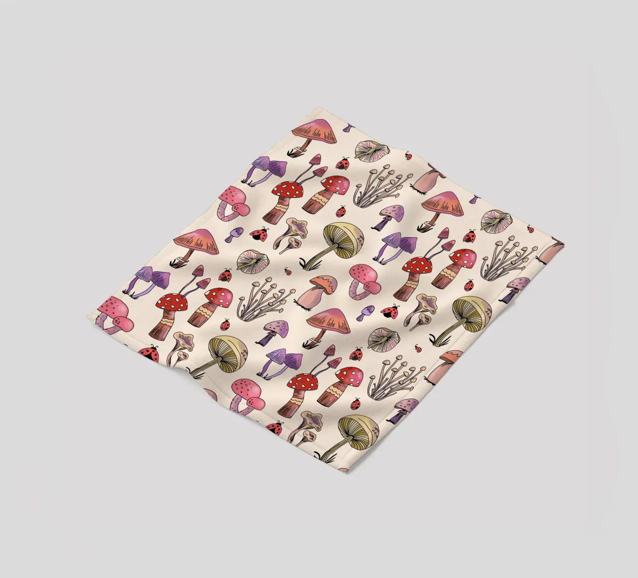 Cute Mushrooms Pattern coperta in pile da anisillustration