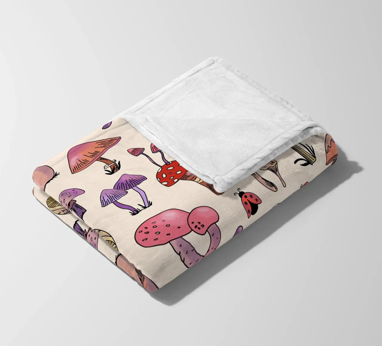 Cute Mushrooms Pattern coperta in pile da anisillustration