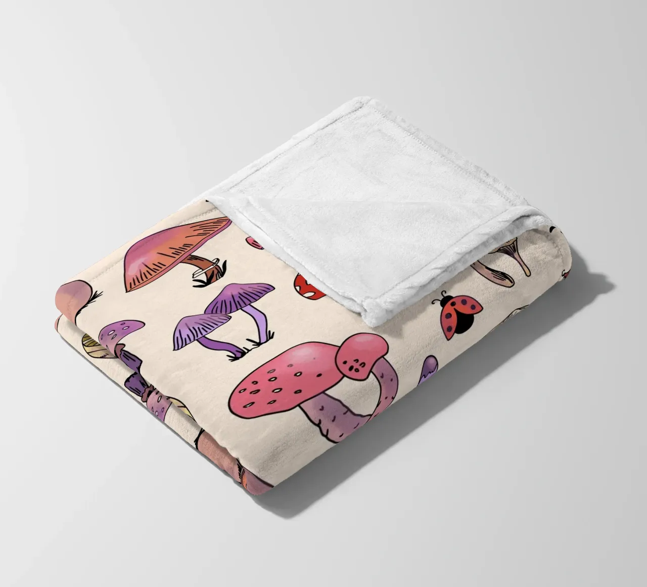 Cute Mushrooms Pattern coperta in pile da anisillustration