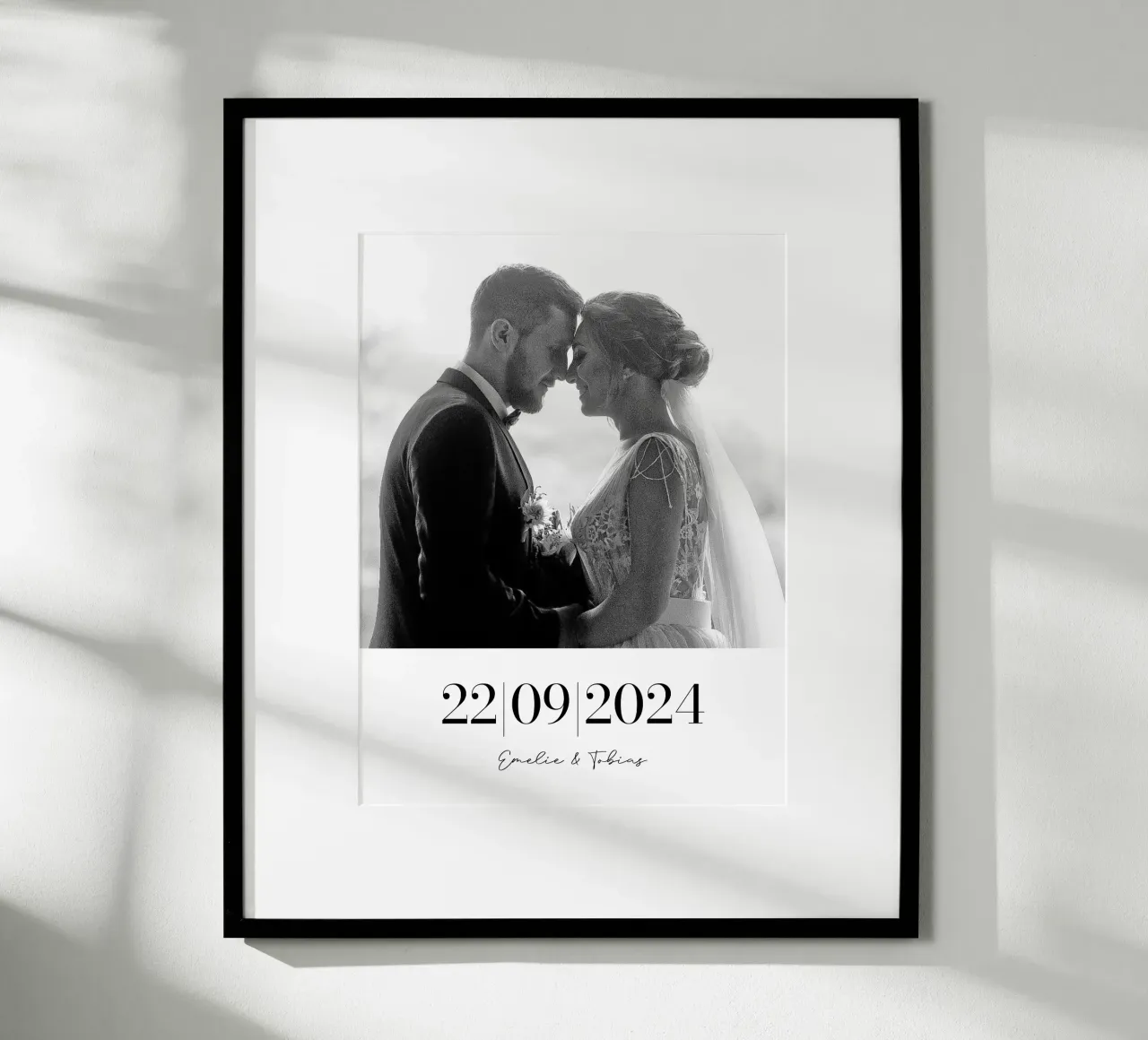 Hochzeitstag - Jahrestag poster con telaio in plastica da WORTSPIEL