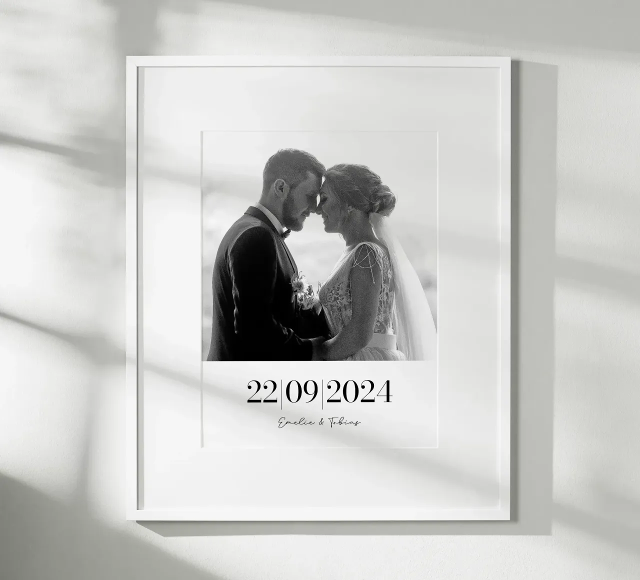Hochzeitstag - Jahrestag poster con telaio in plastica da WORTSPIEL