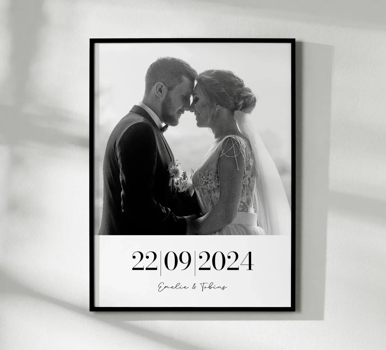 Hochzeitstag - Jahrestag poster con telaio in plastica da WORTSPIEL