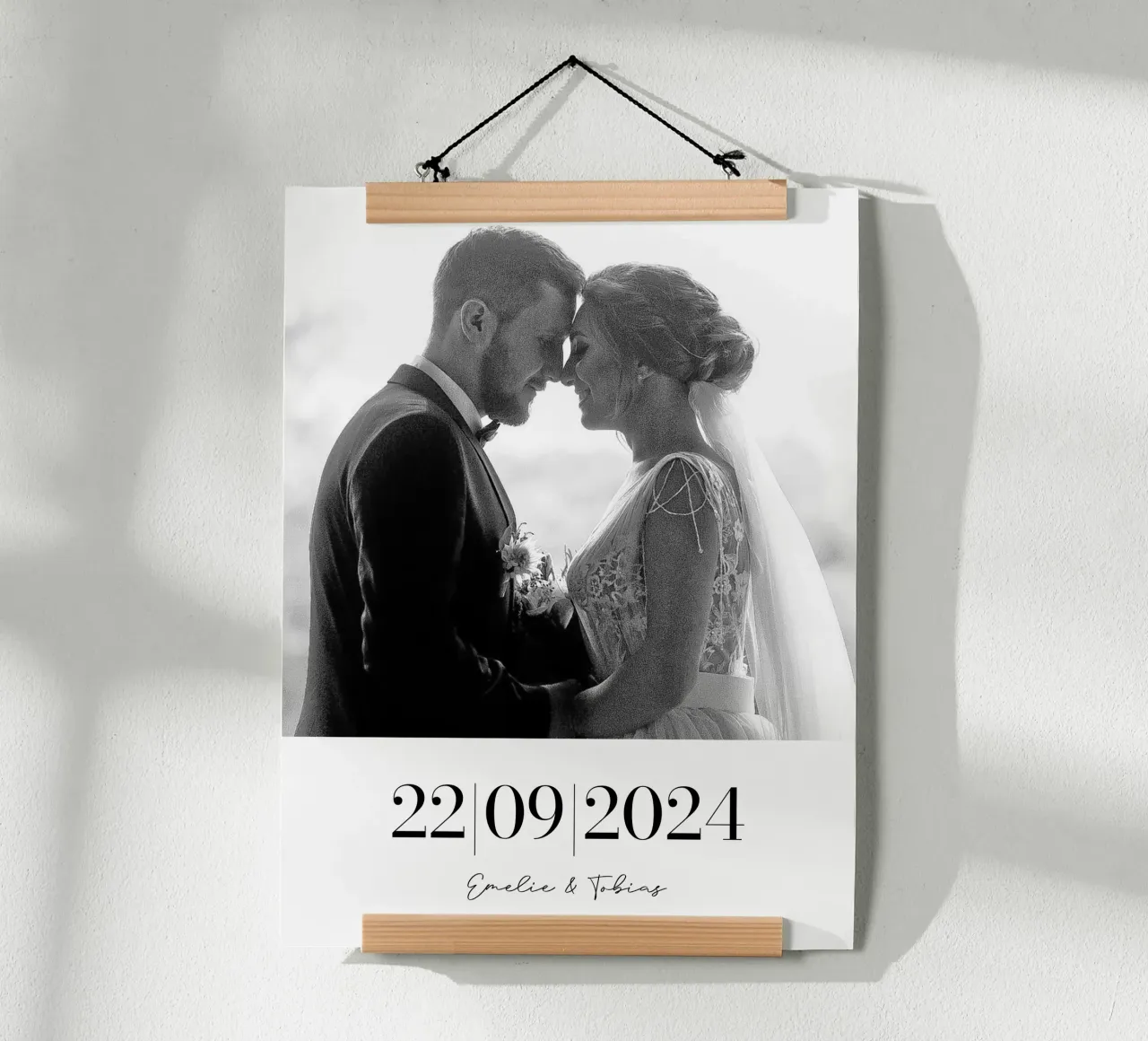 Hochzeitstag - Jahrestag poster con telaio in plastica da WORTSPIEL