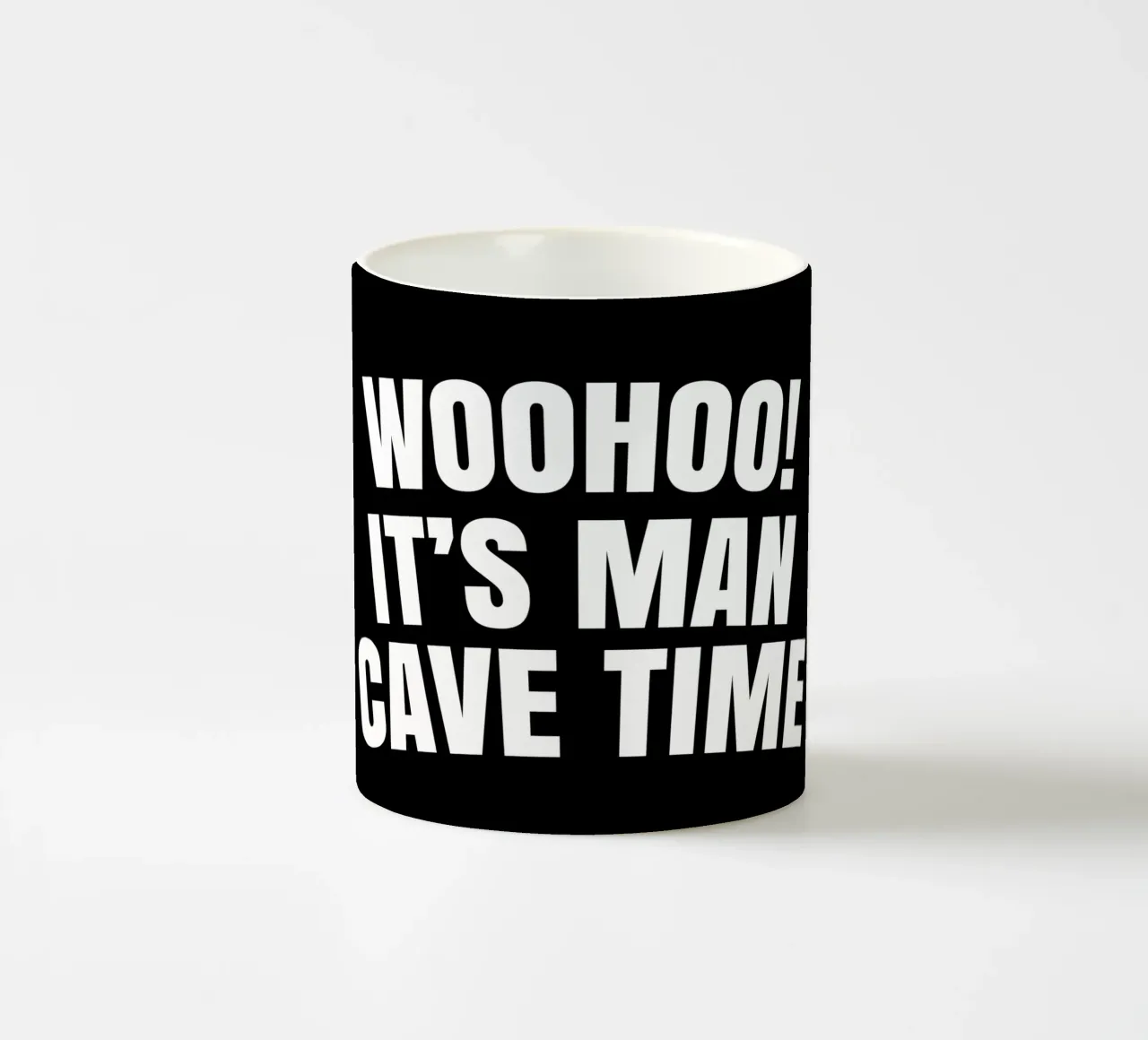 Wohoo it's man cave time tazza in ceramica da happieeagle