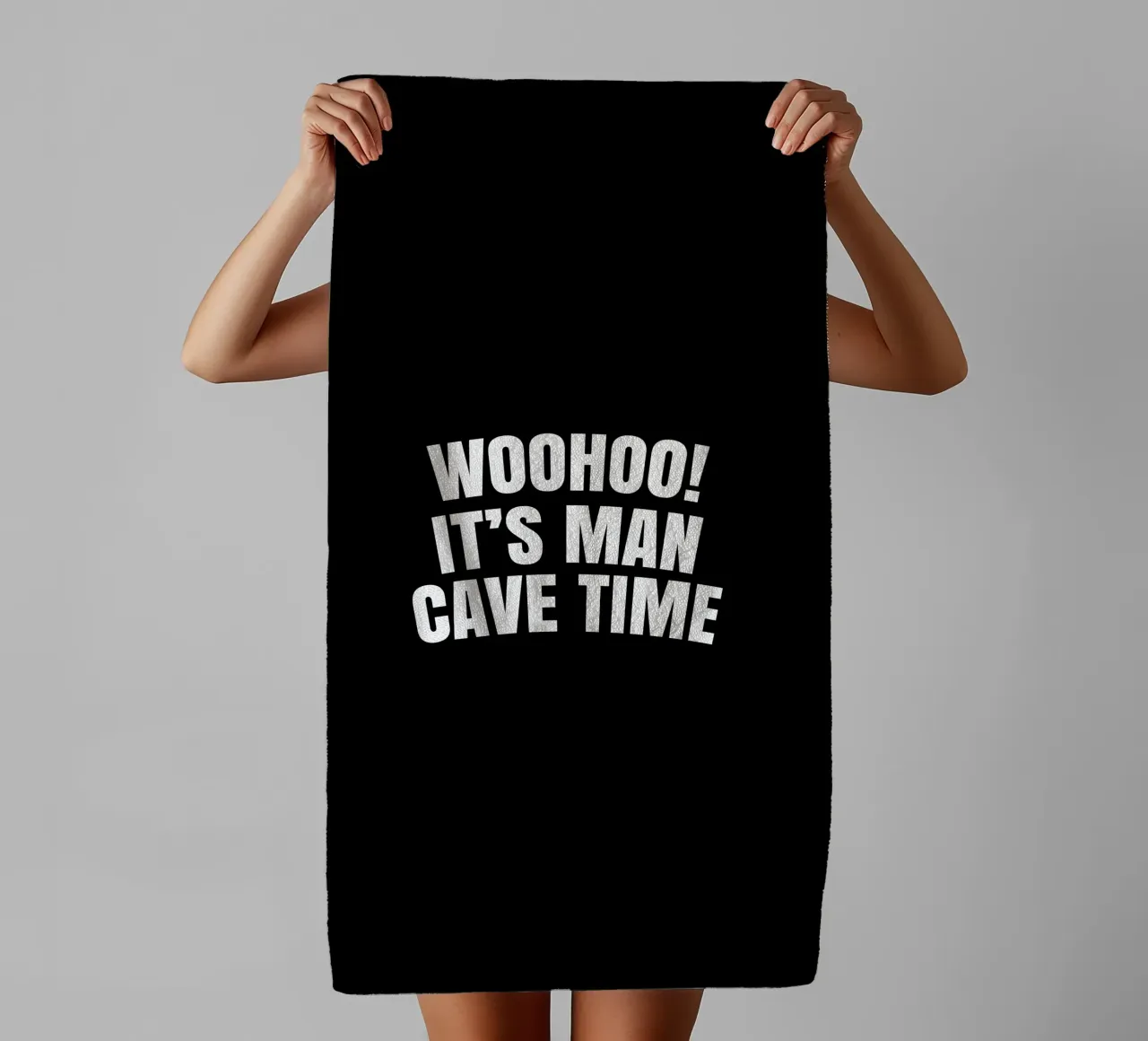 Wohoo it's man cave time towel by happieeagle