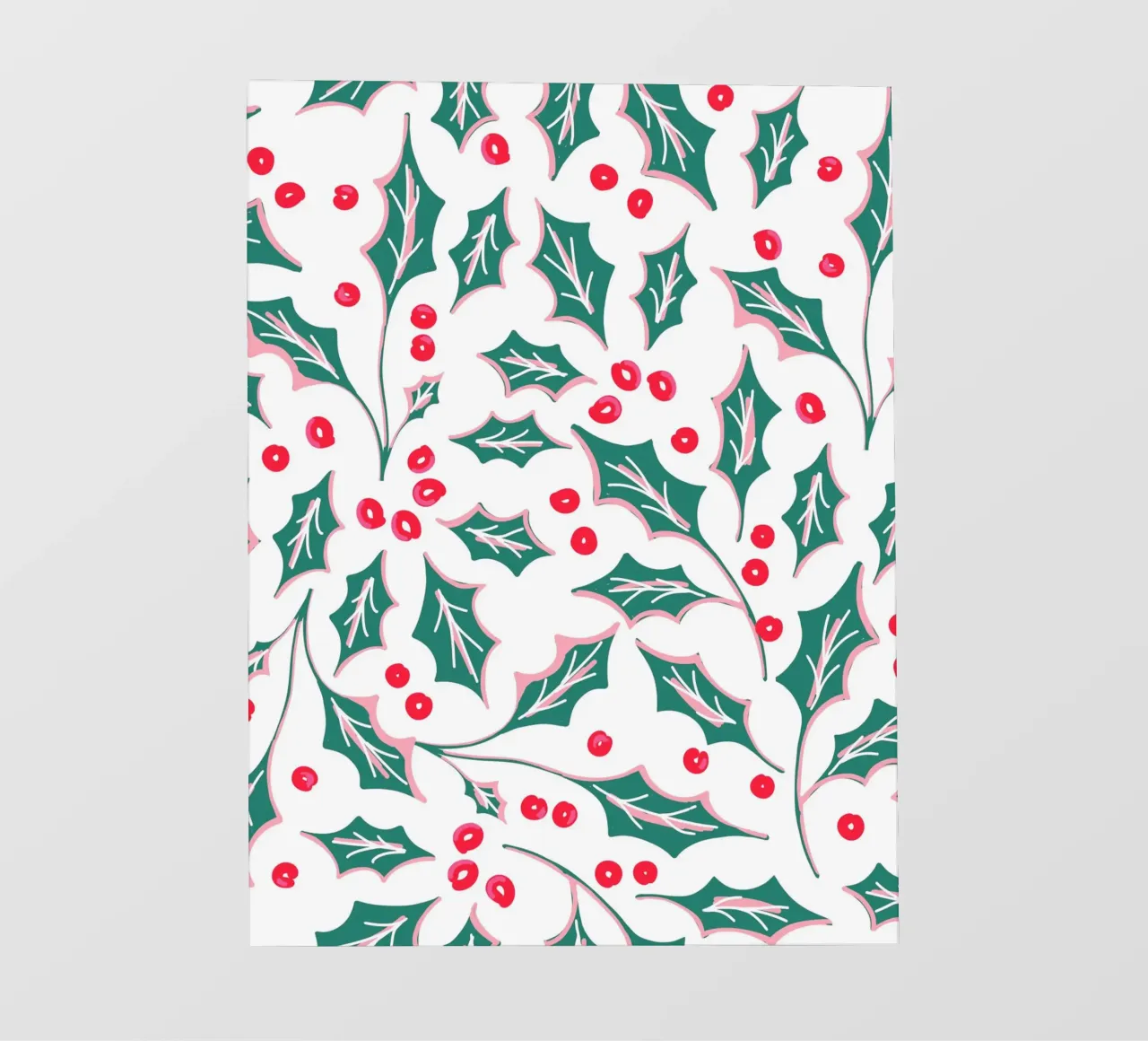 Holly Christmas Leaves Pattern telo in pvc da anisillustration