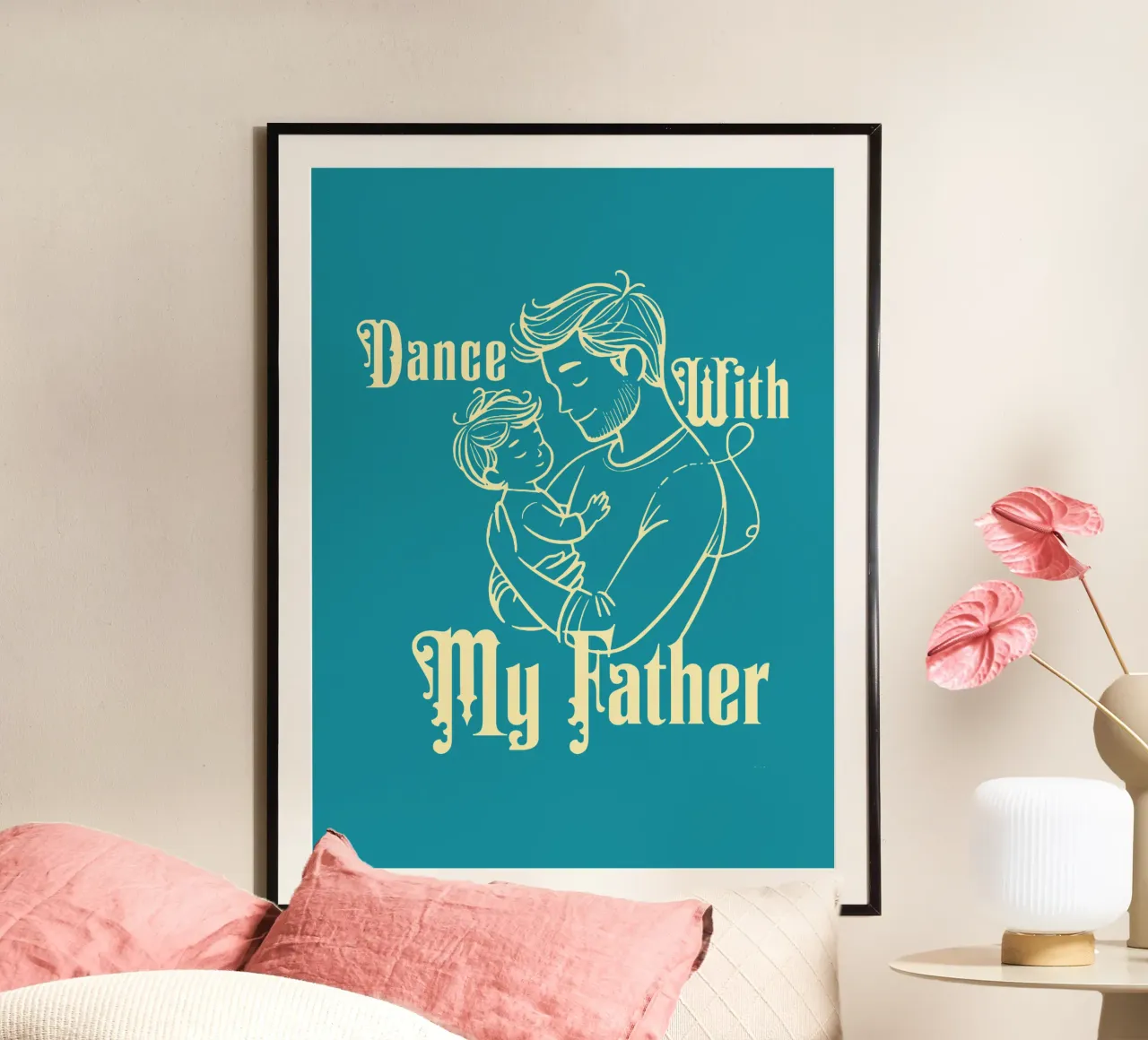 Danza con mio padre poster con telaio in plastica da Gunawan Rb