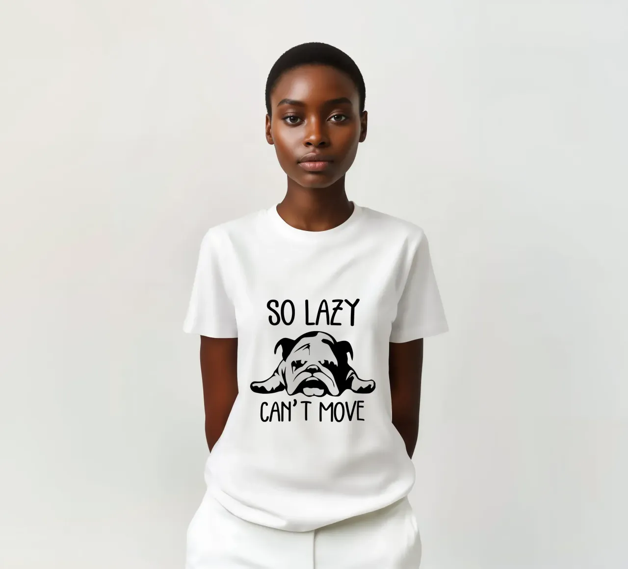 dog so lazy can't move t-shirt by ririedis