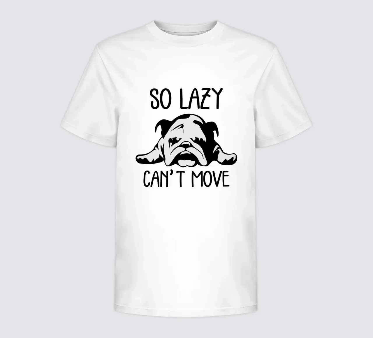 Hund so faul, dass er sich nicht bewegen kann Kinder T-Shirt von ririedis