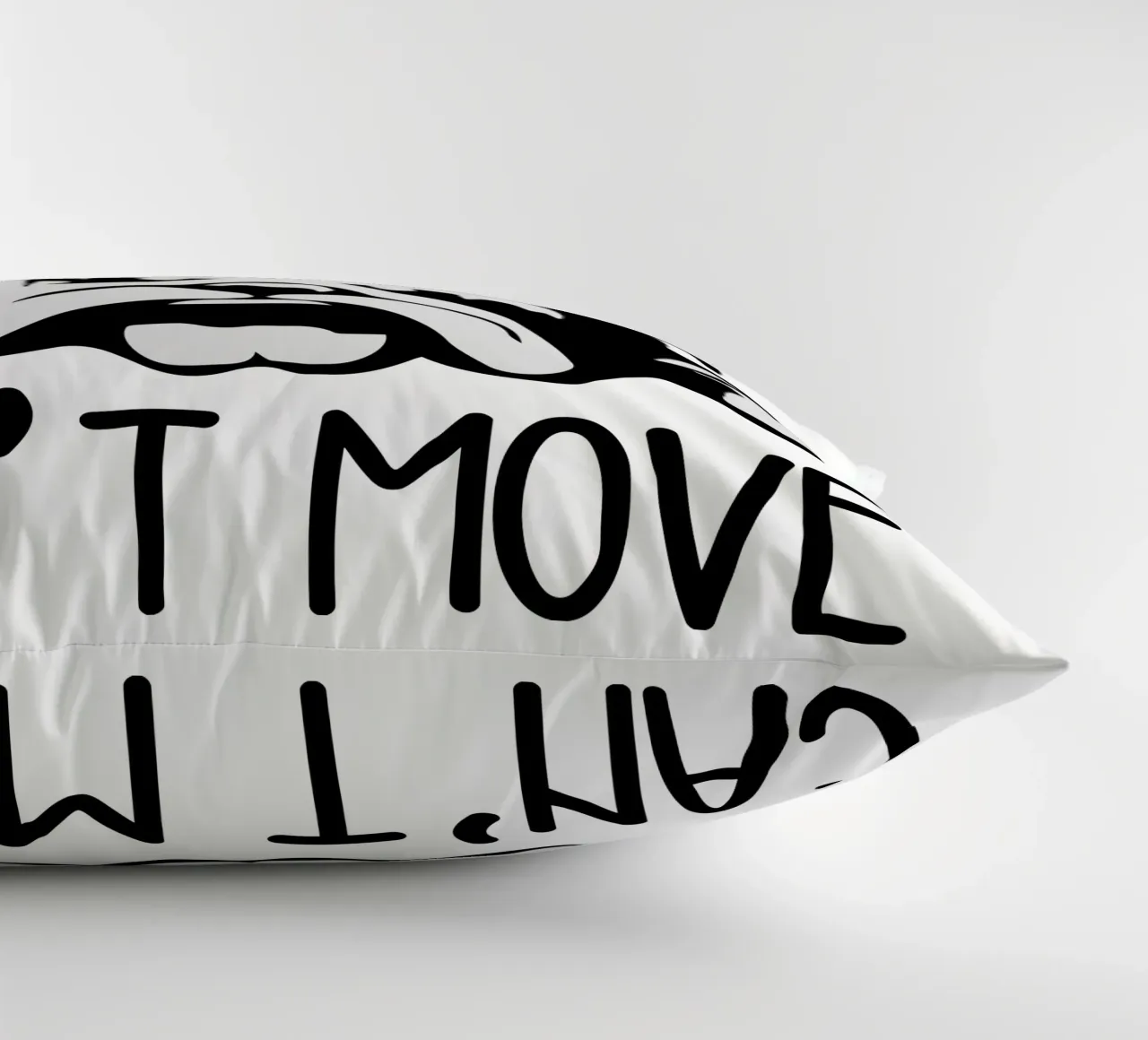 dog so lazy can't move decorative cushion by ririedis