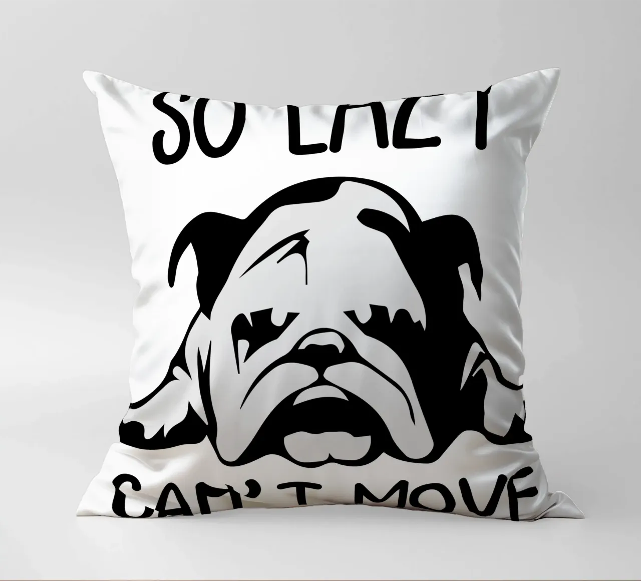 dog so lazy can't move decorative cushion by ririedis