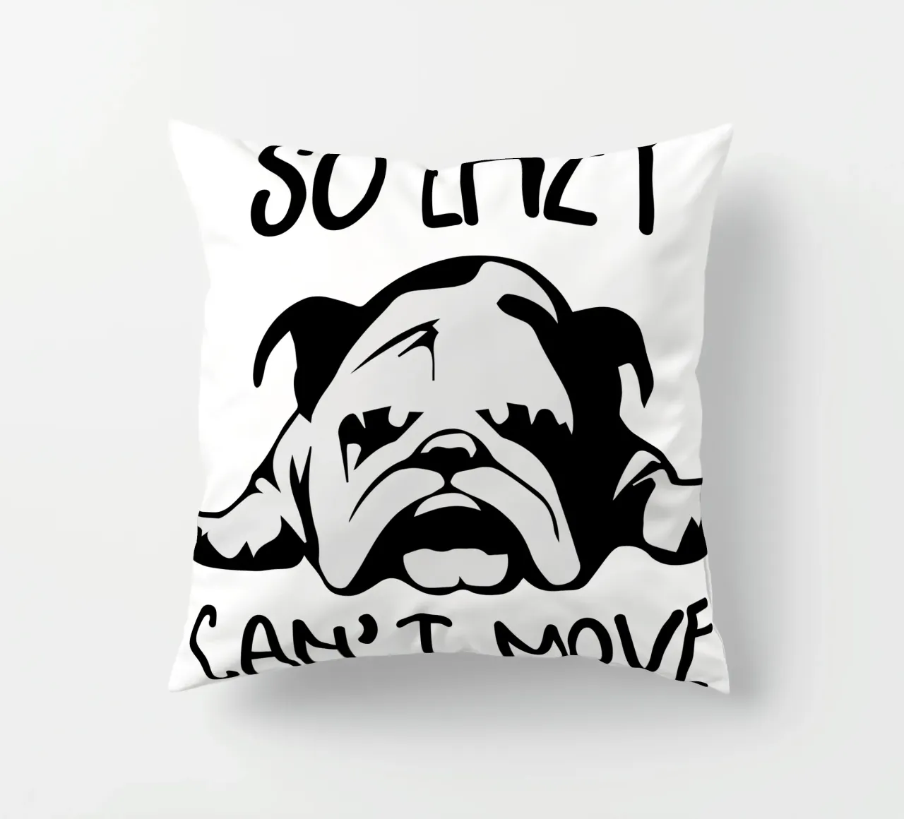 dog so lazy can't move decorative cushion by ririedis
