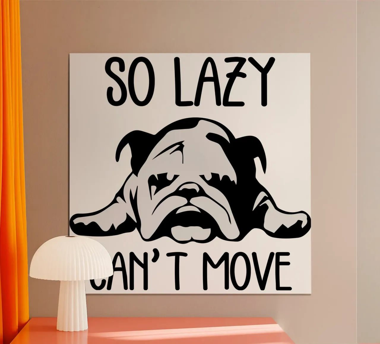 dog so lazy can't move hahnemühle by ririedis