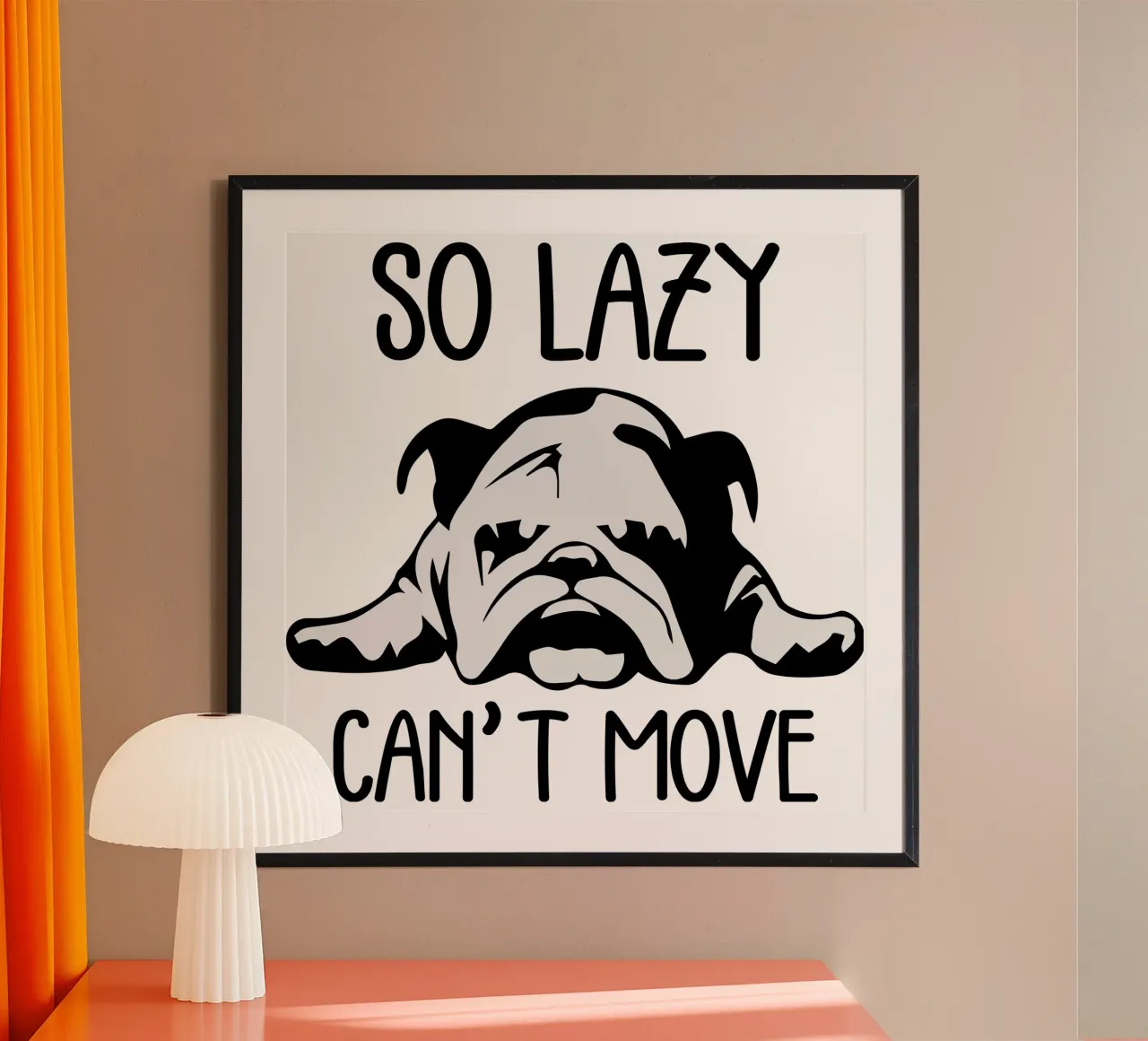 dog so lazy can't move hahnemühle by ririedis