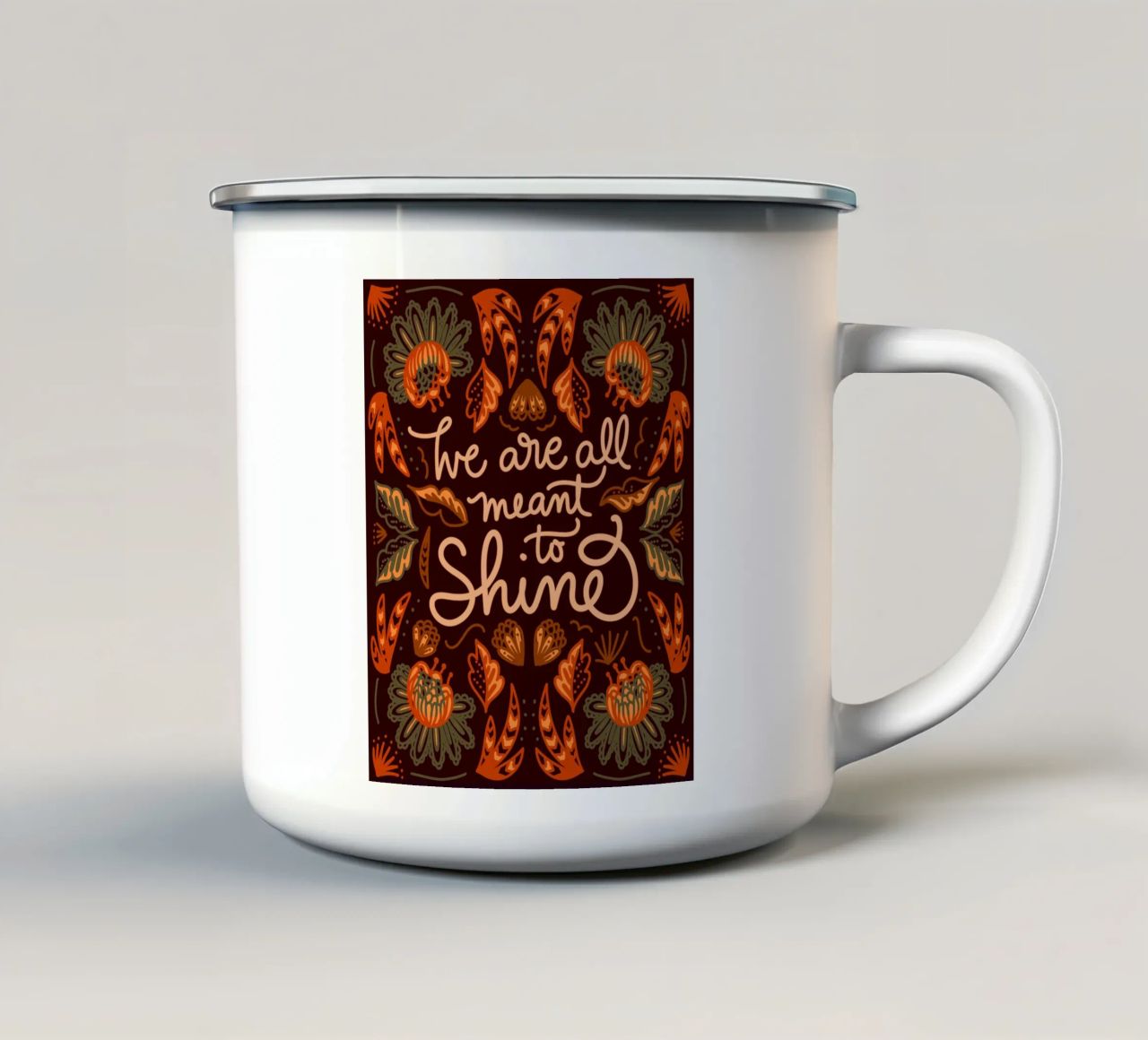 We are all meant to shine tazza in smalto da anisillustration