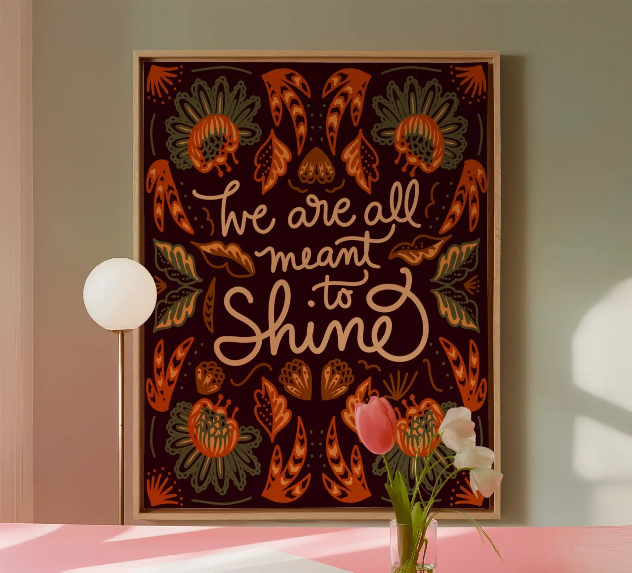 We are all meant to shine tela con Cornice a cassetta da anisillustration