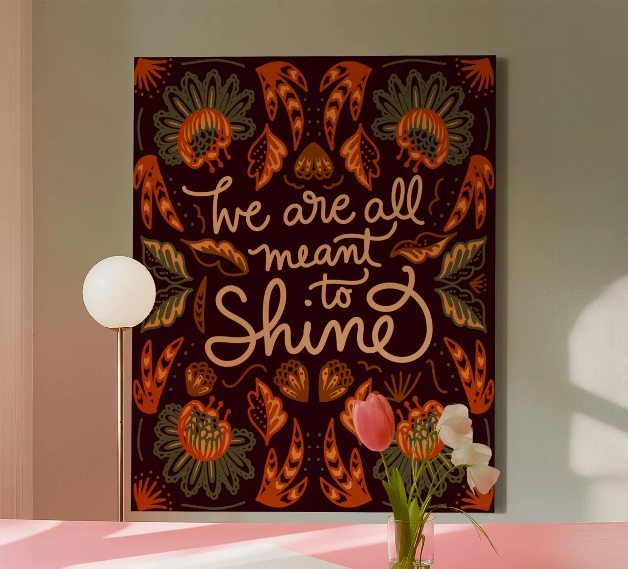 We are all meant to shine tela con Cornice a cassetta da anisillustration