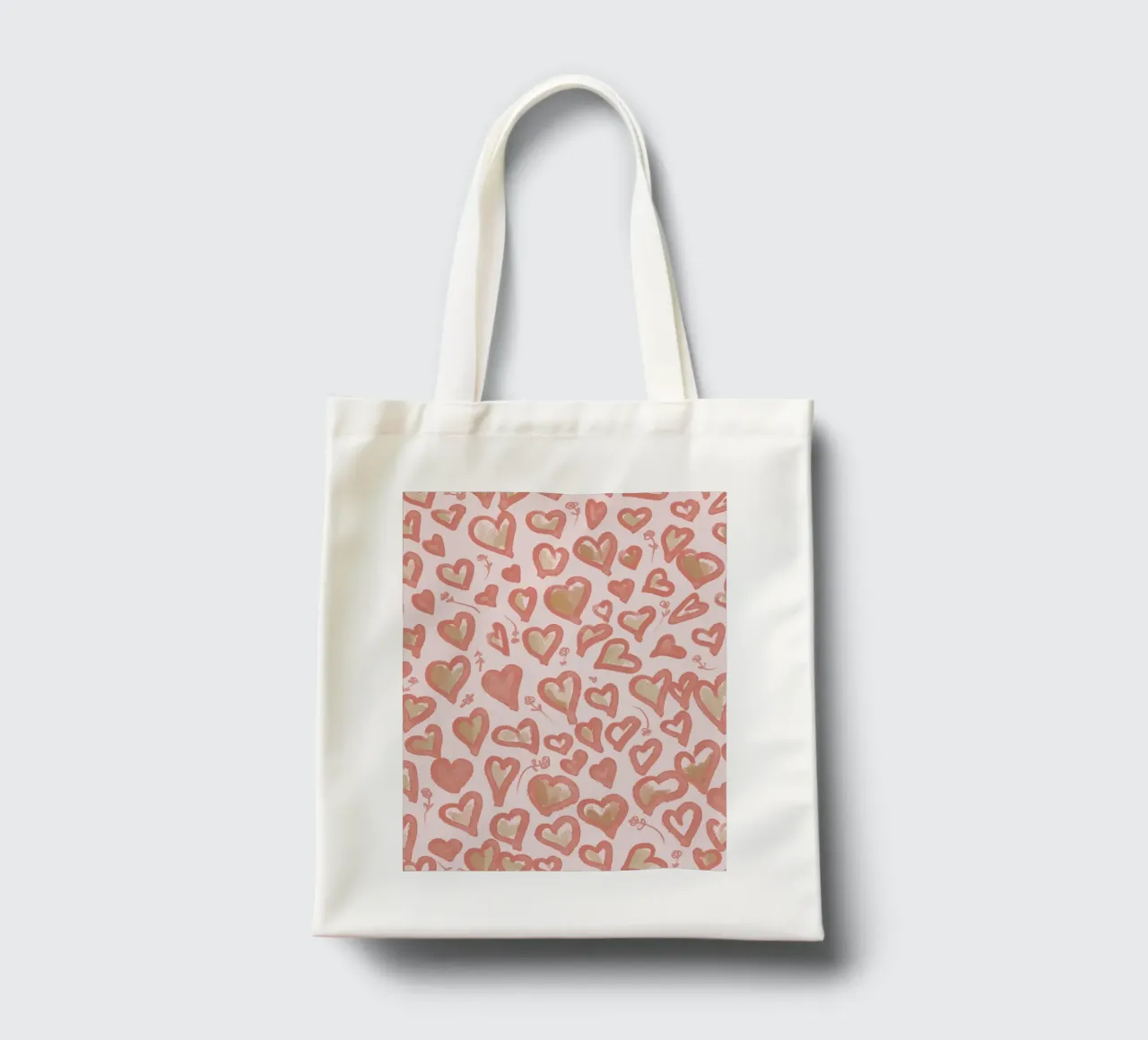 Lazy Love Hearts borsa in juta da anisillustration