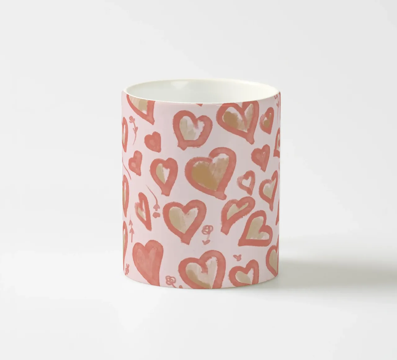 Lazy Love Hearts tazza in ceramica da anisillustration