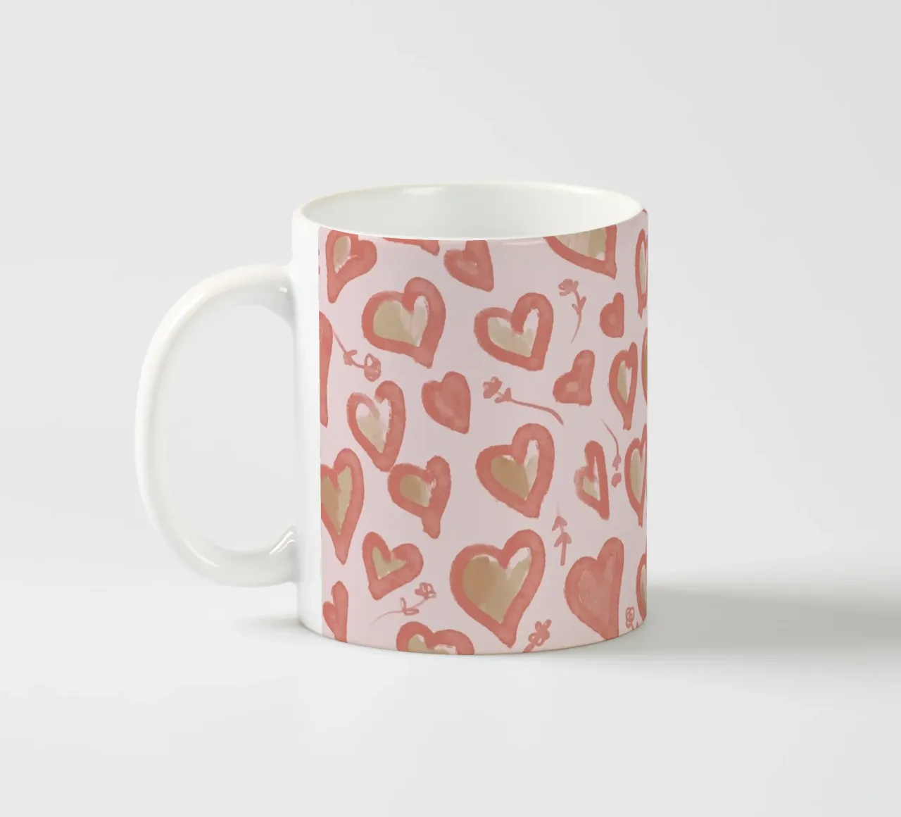 Lazy Love Hearts keramische mok van anisillustration