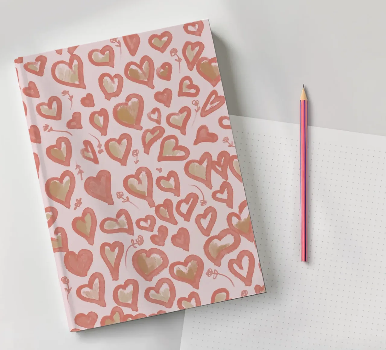Lazy Love Hearts notebook by anisillustration