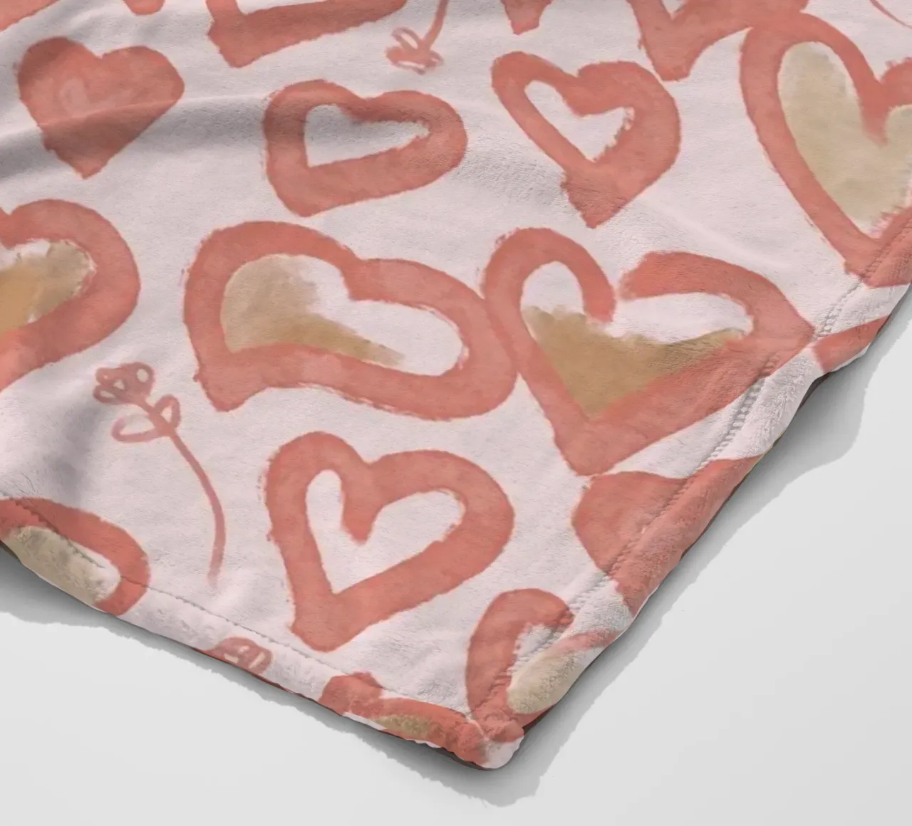 Lazy Love Hearts coperta in pile da anisillustration