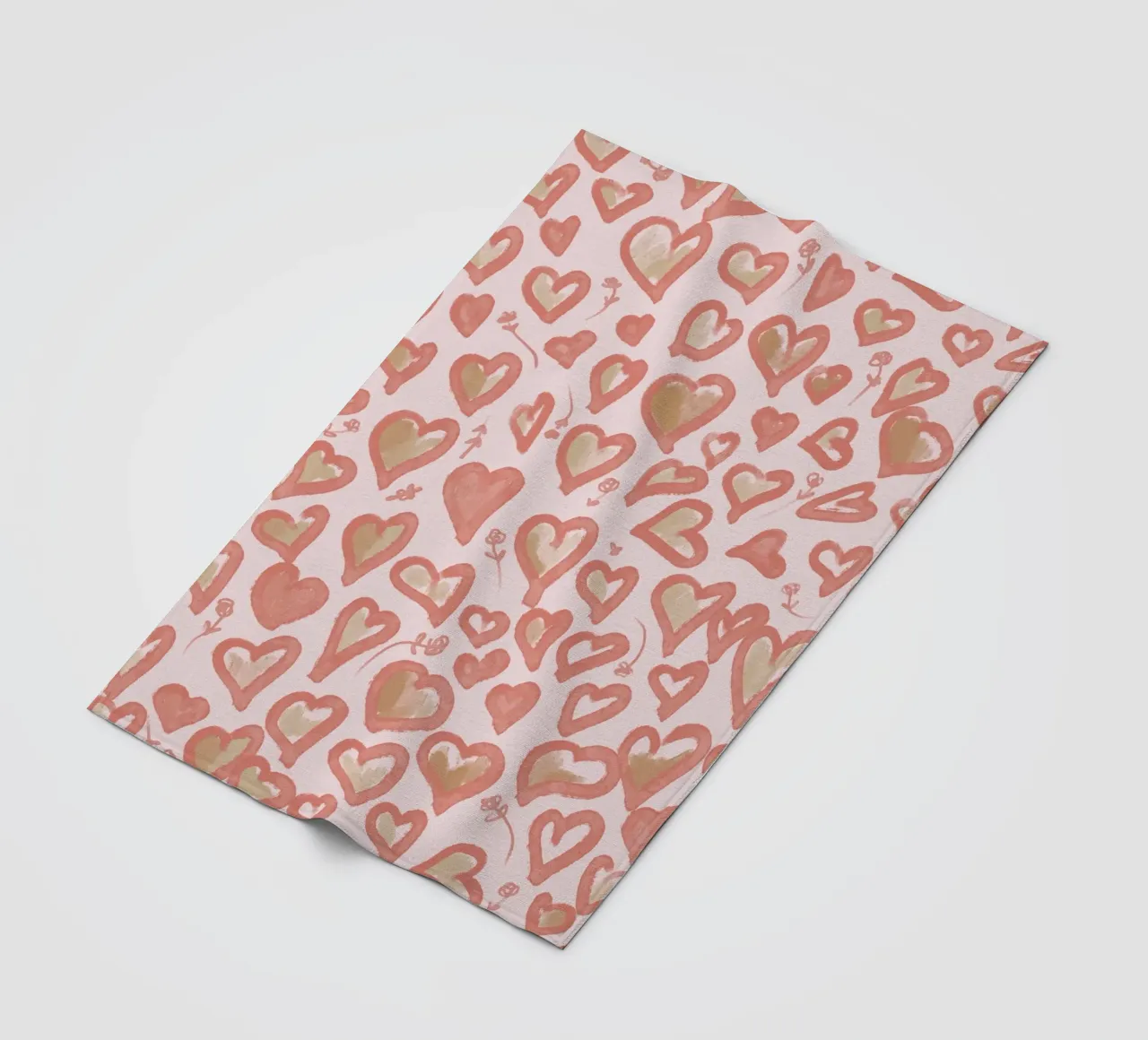 Lazy Love Hearts coperta in pile da anisillustration