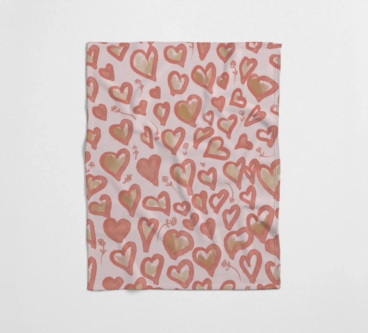 Lazy Love Hearts coperta in pile da anisillustration