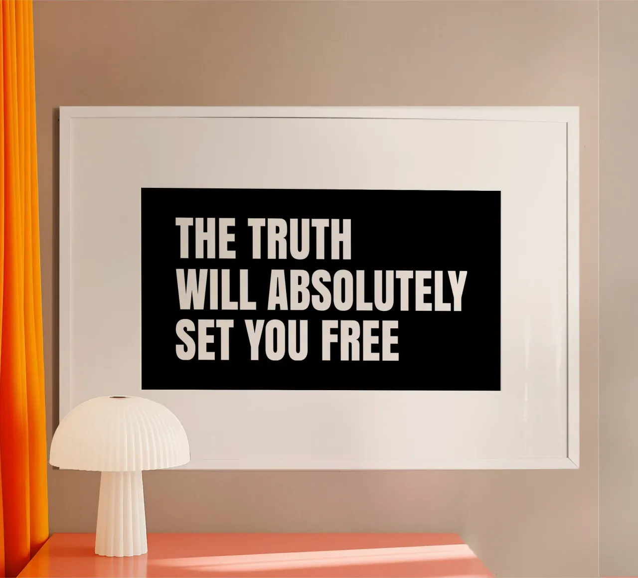 The truth will absolutely set you free poster con telaio in alluminio da happieeagle