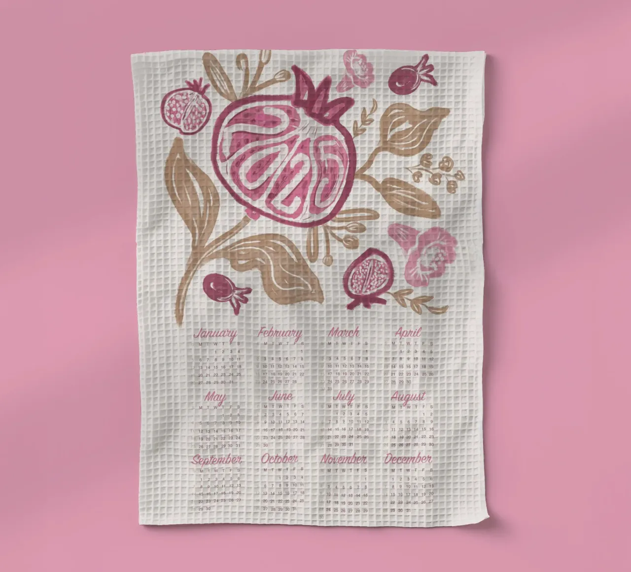 2025 New Year Calendar canovaccio da cucina da anisillustration