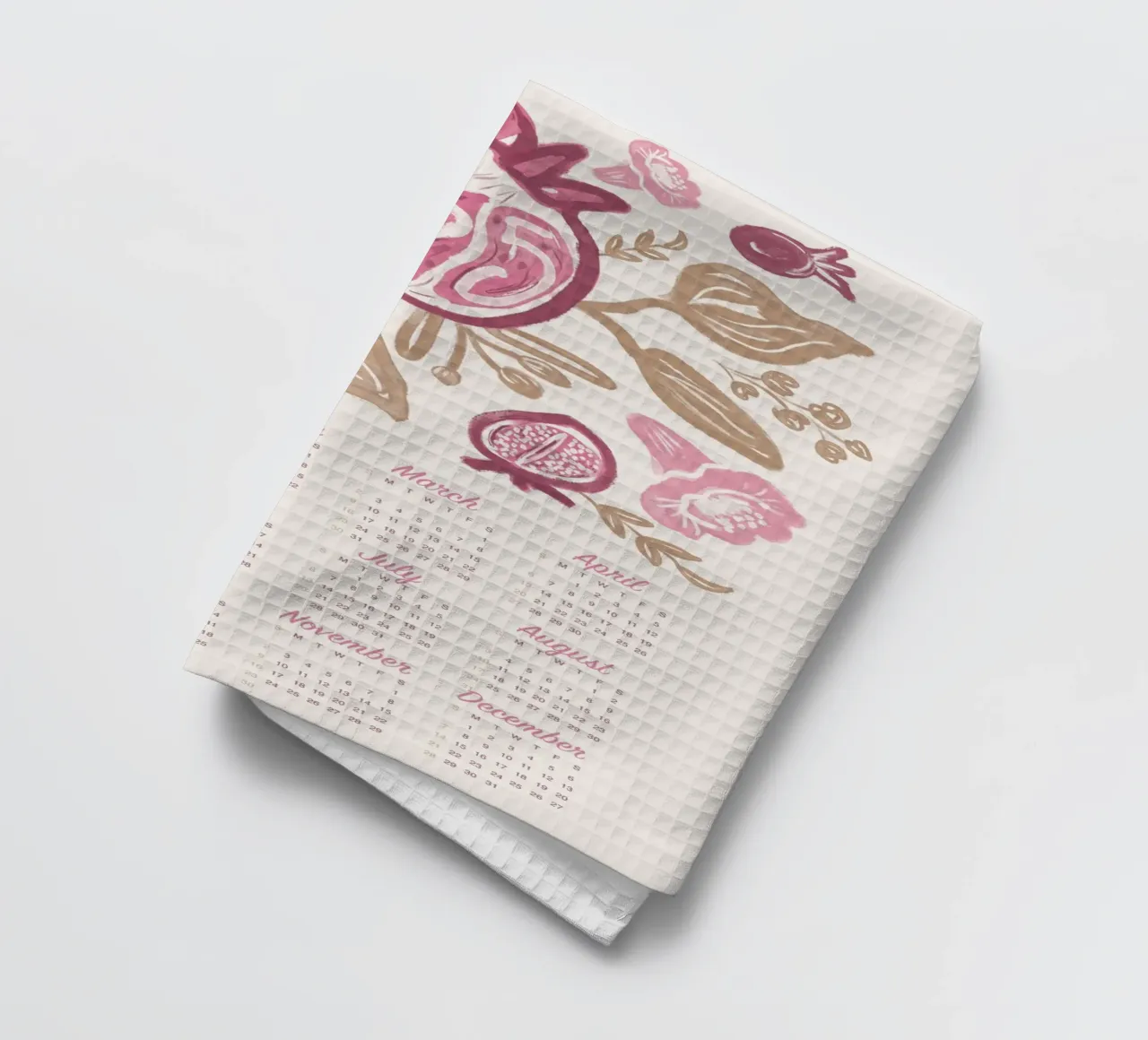 2025 New Year Calendar canovaccio da cucina da anisillustration