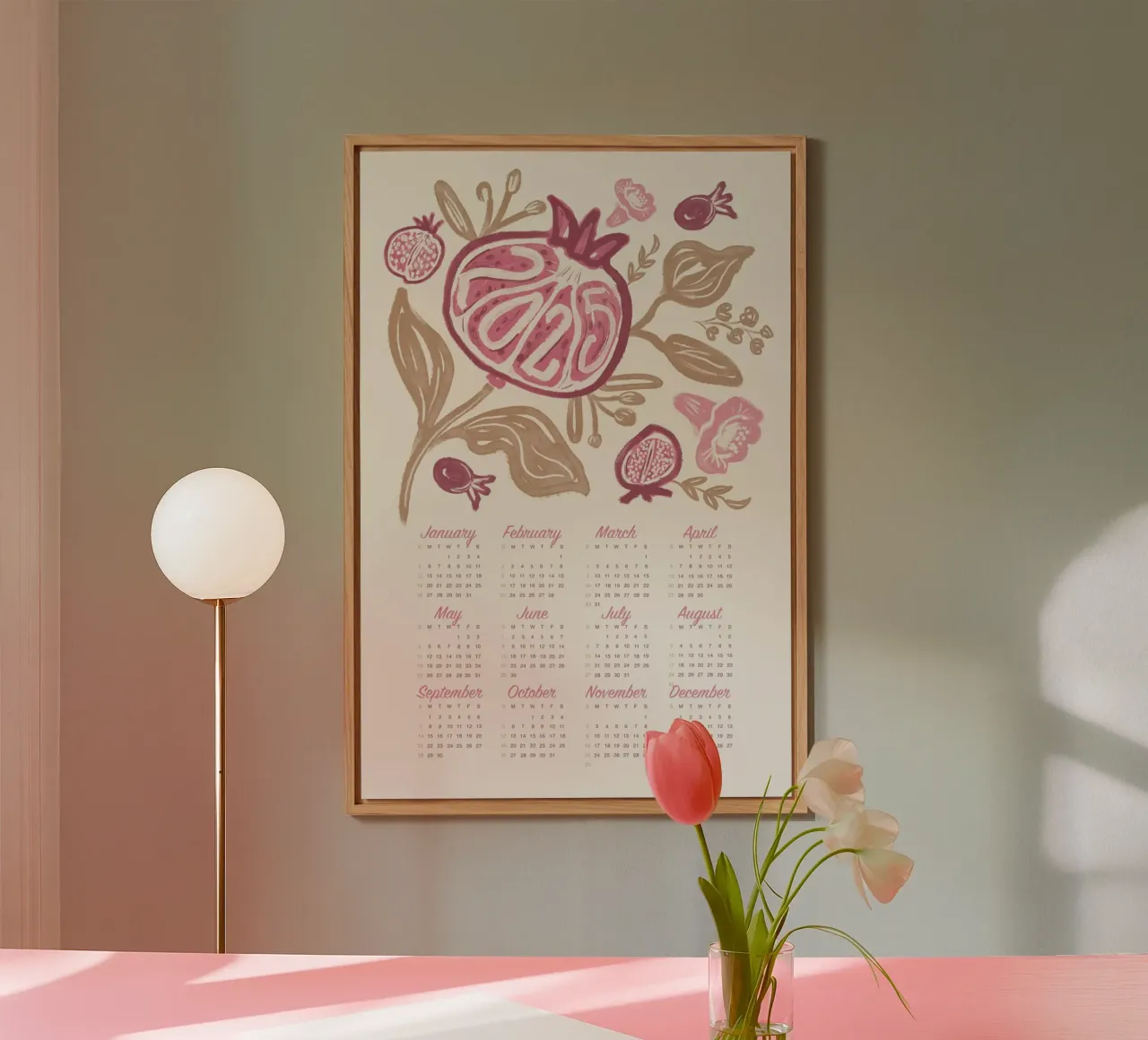 2025 New Year Calendar alluminio dibond da anisillustration
