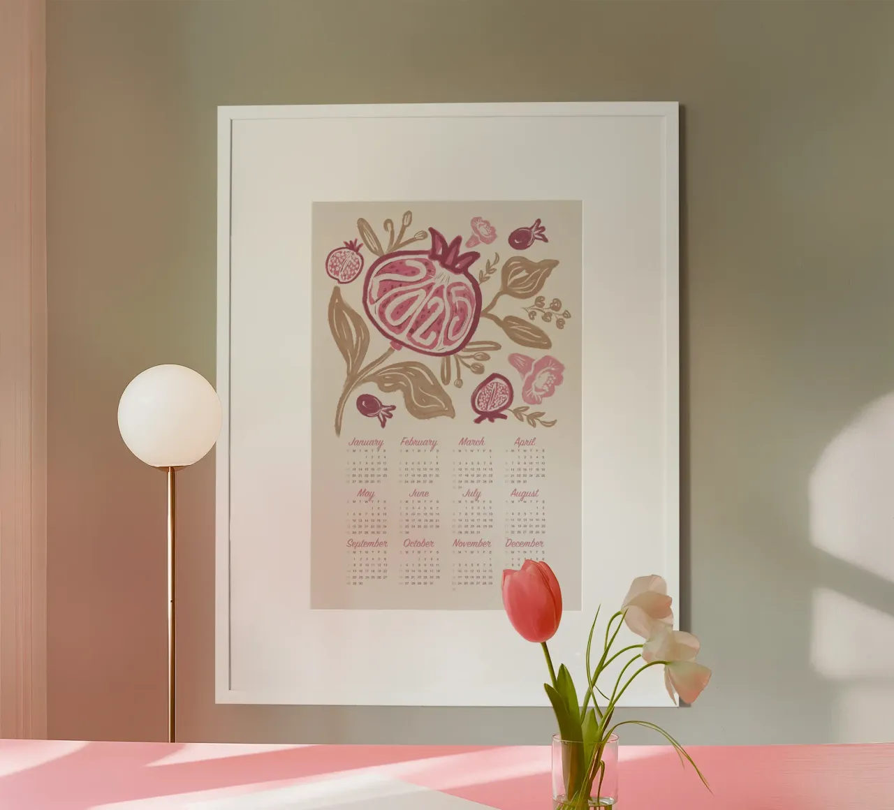 2025 New Year Calendar poster da anisillustration
