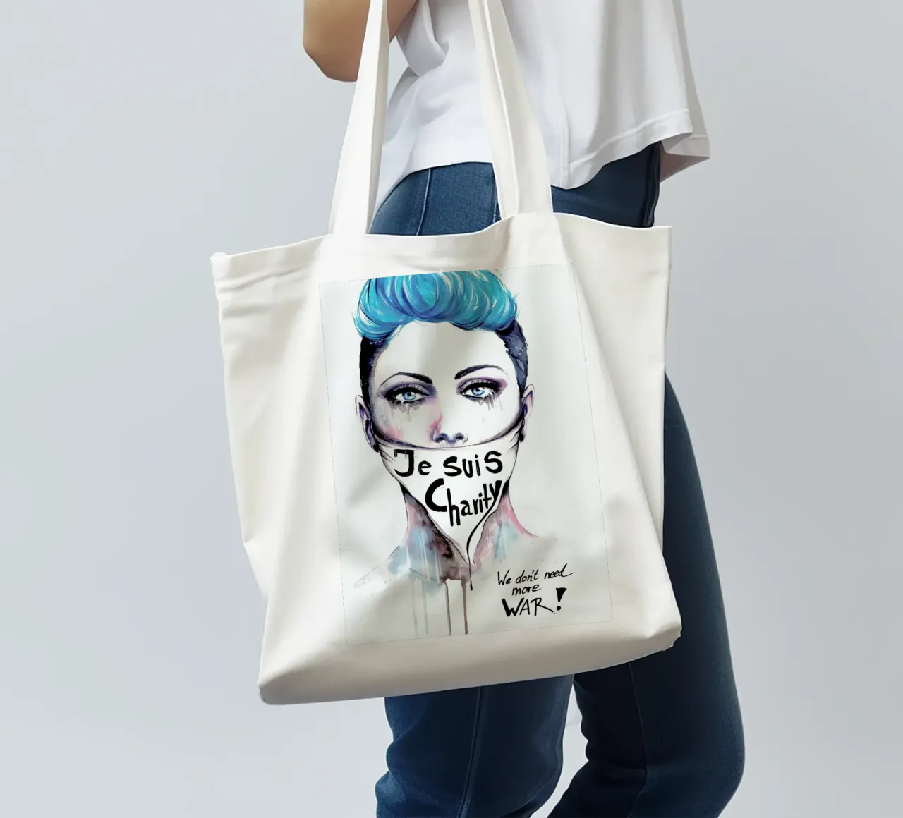 Je Suis Charity tote bag de Pixie Cold
