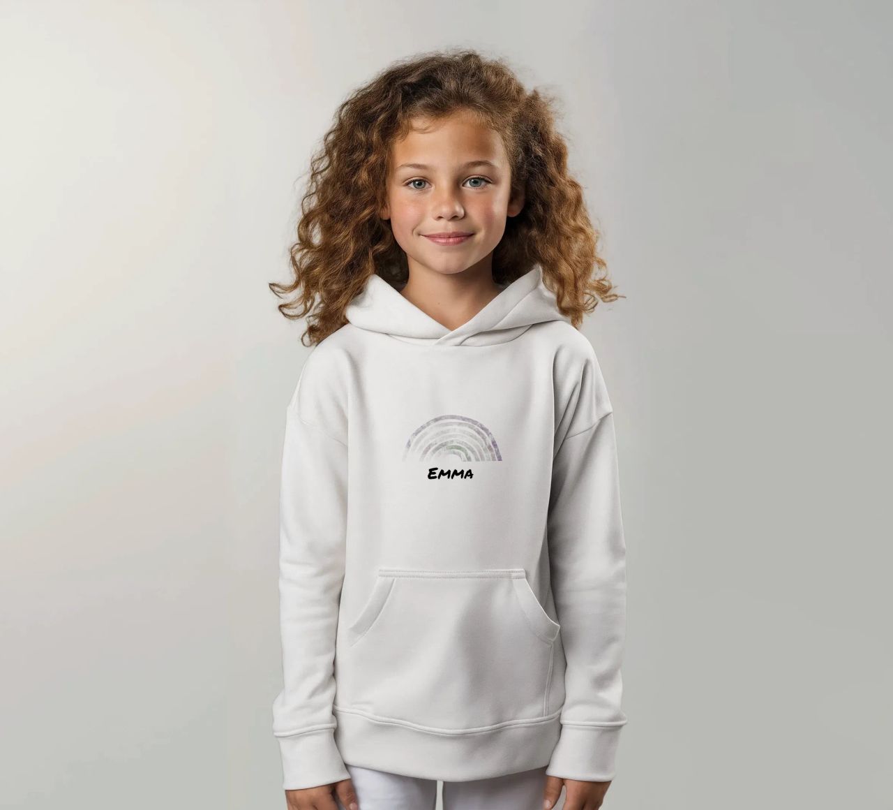 Rainbow with Name felpa bambino con cappuccio da Magnific