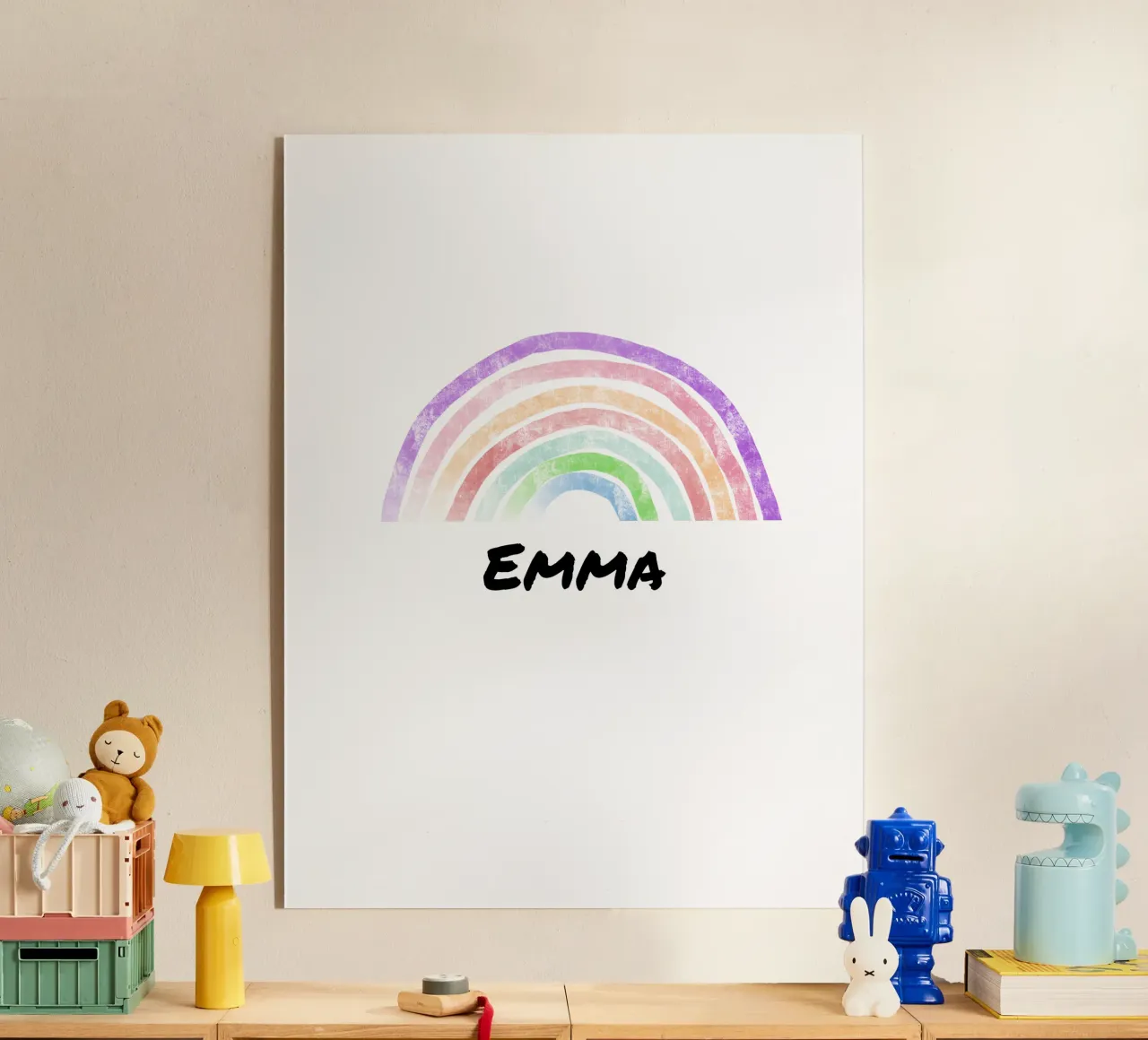 Rainbow with Name Acryl-Glas von Magnific