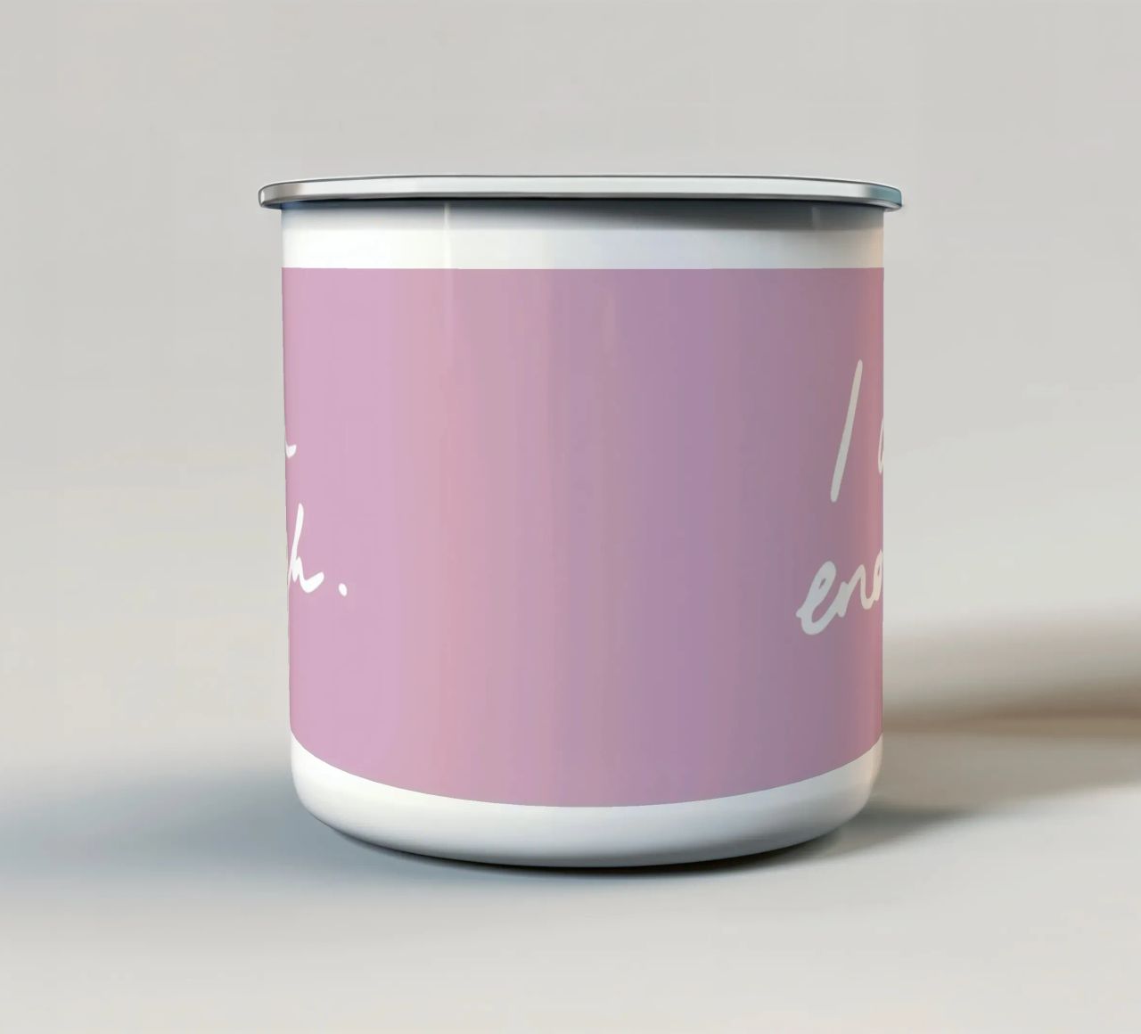I am enough 1 tazza in smalto da Studio Memb